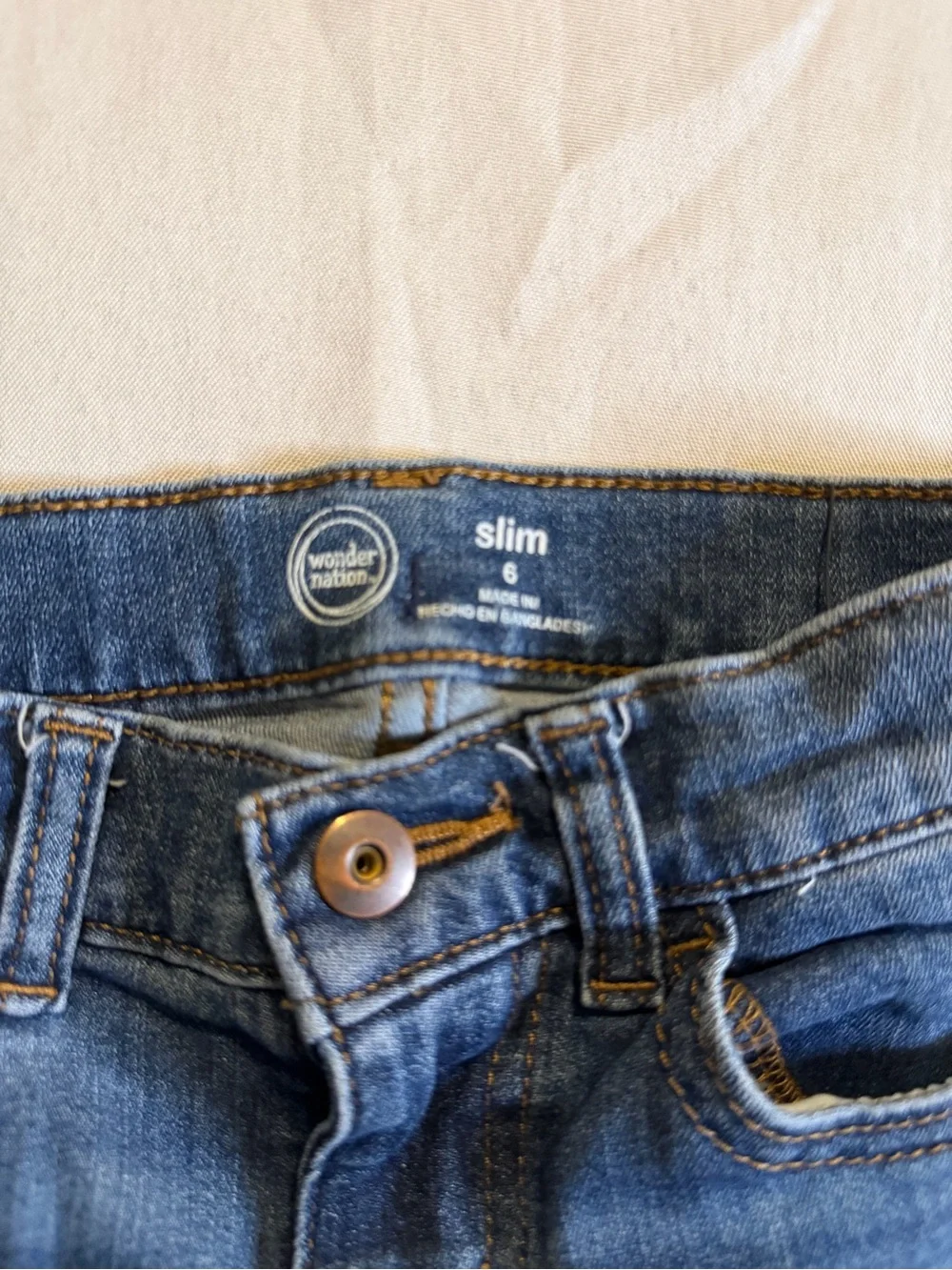Bundle of 3 Slim Jeans, Blue Pinstripe Button-Down Shirt, Old Navy Plaid Shirt